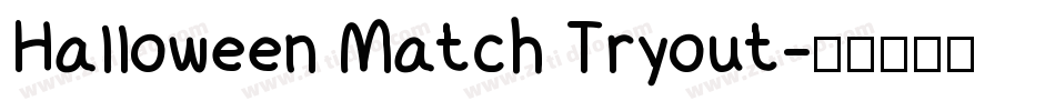 Halloween Match Tryout字体转换